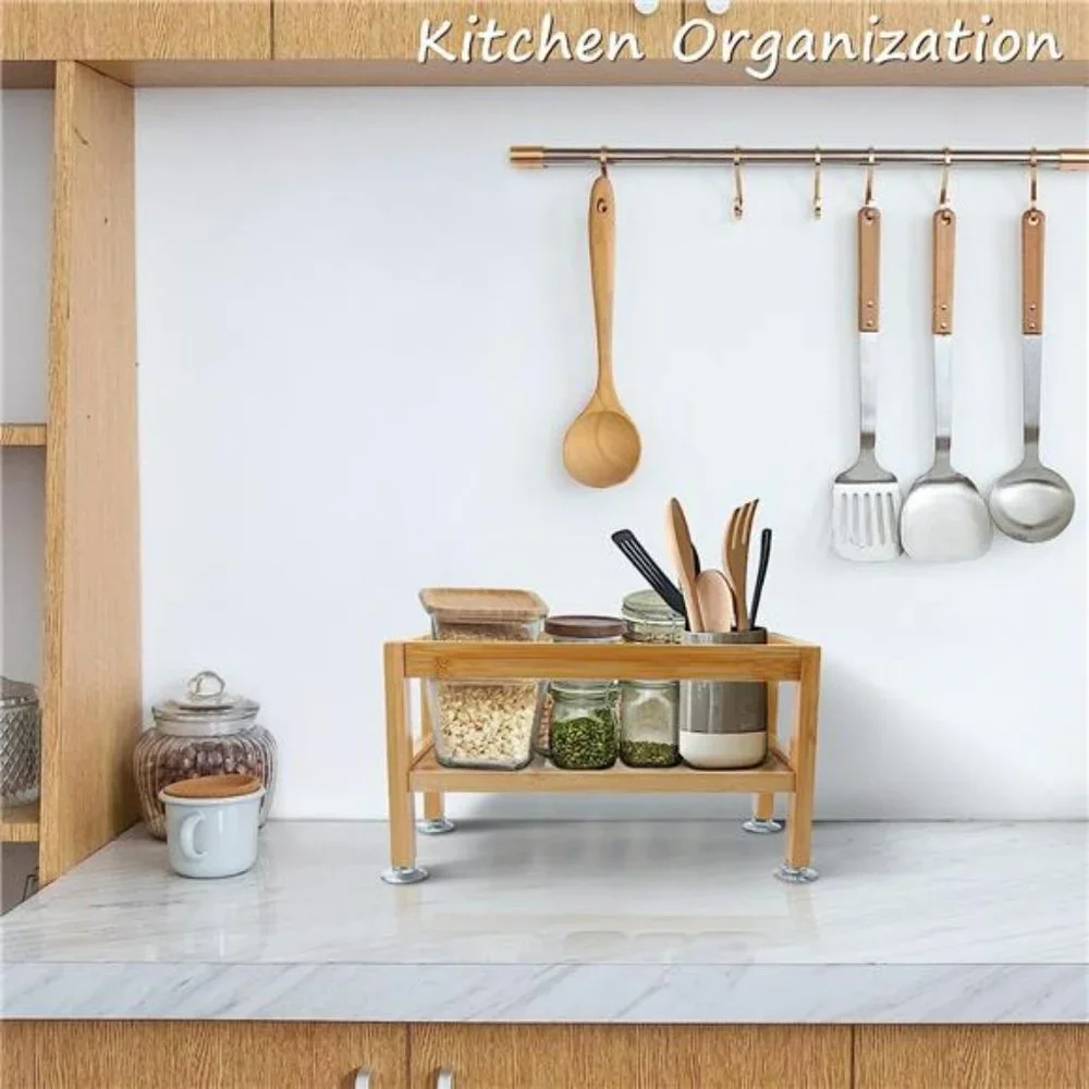 Bathroom Organizer Bamboo Shelf Over The Toilet Storage Cabinet Kitchen